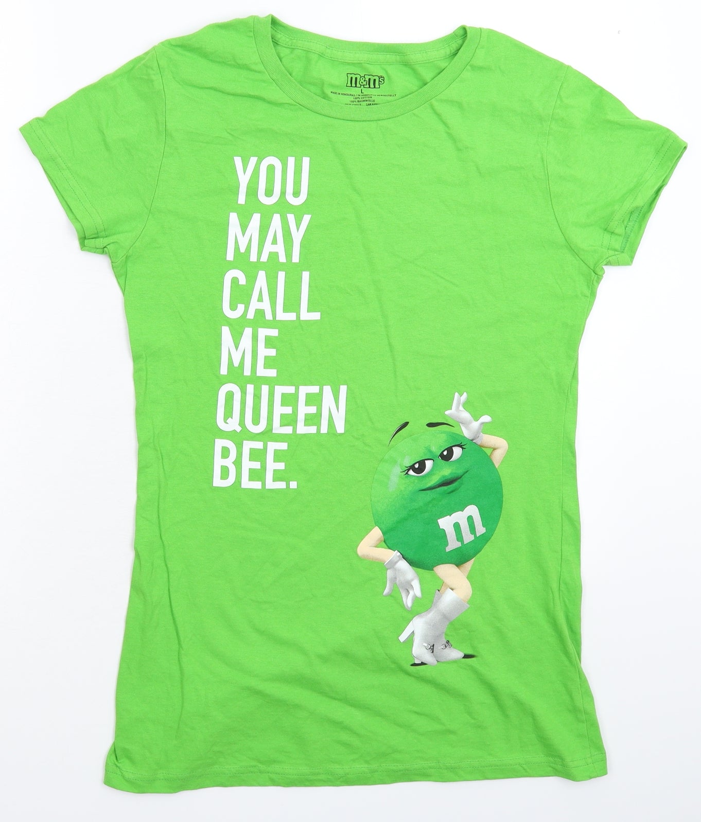 M&M Womens Green   Basic T-Shirt Size L