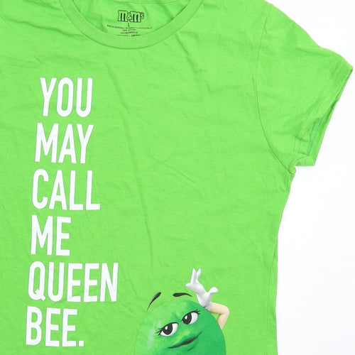 M&M Womens Green   Basic T-Shirt Size L