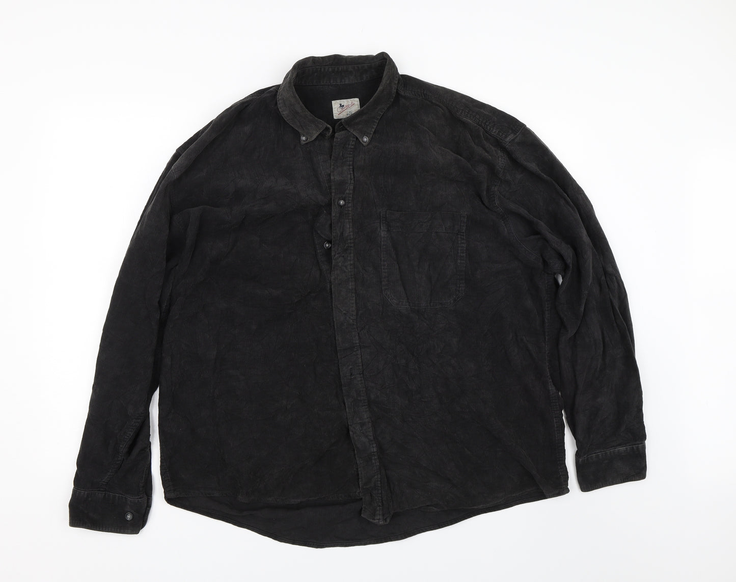 Camargue Mens Black  Corduroy  Button-Up Size XL