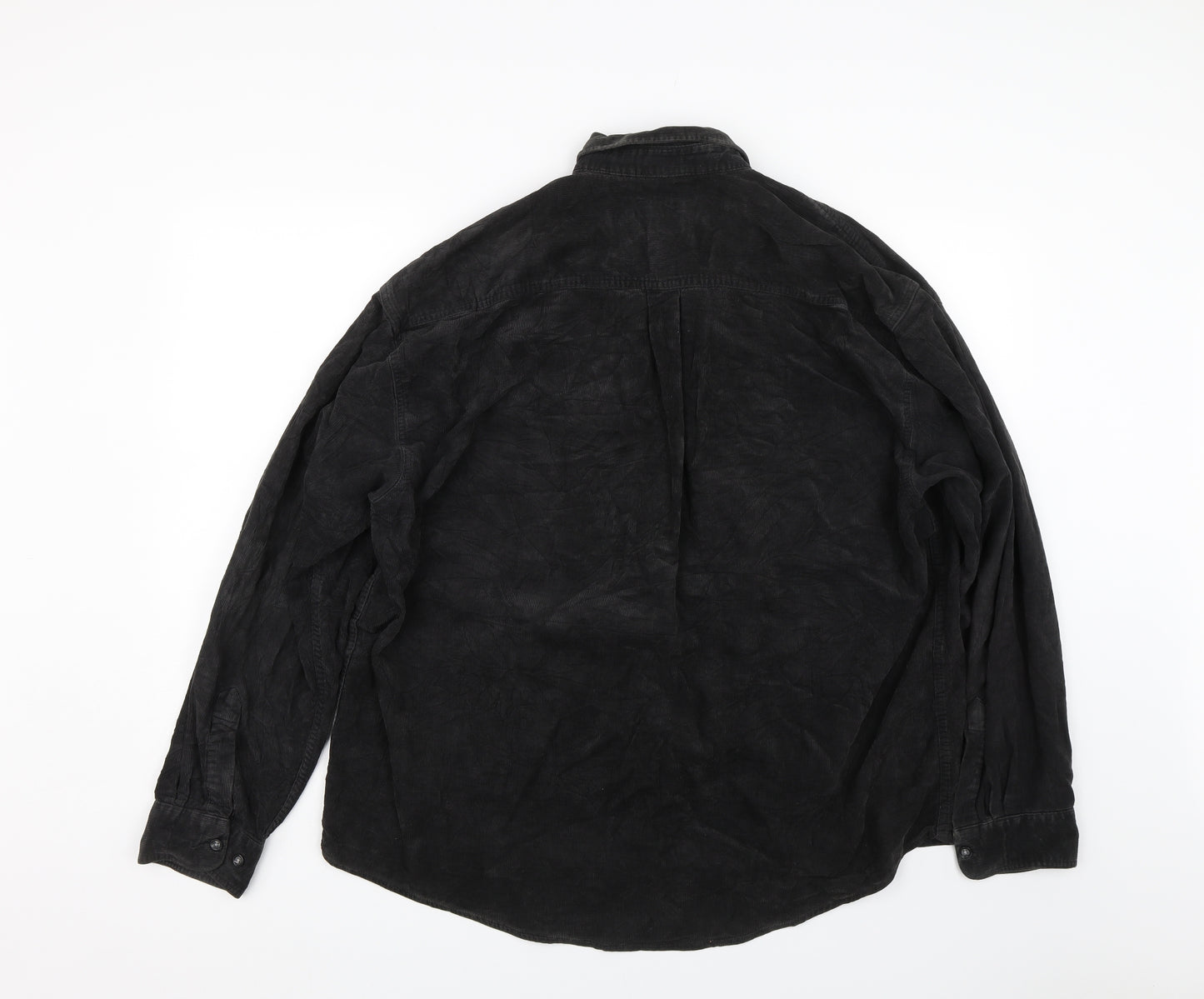 Camargue Mens Black  Corduroy  Button-Up Size XL