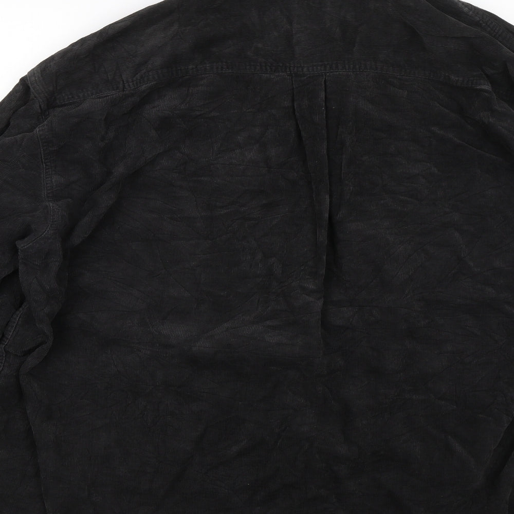Camargue Mens Black  Corduroy  Button-Up Size XL