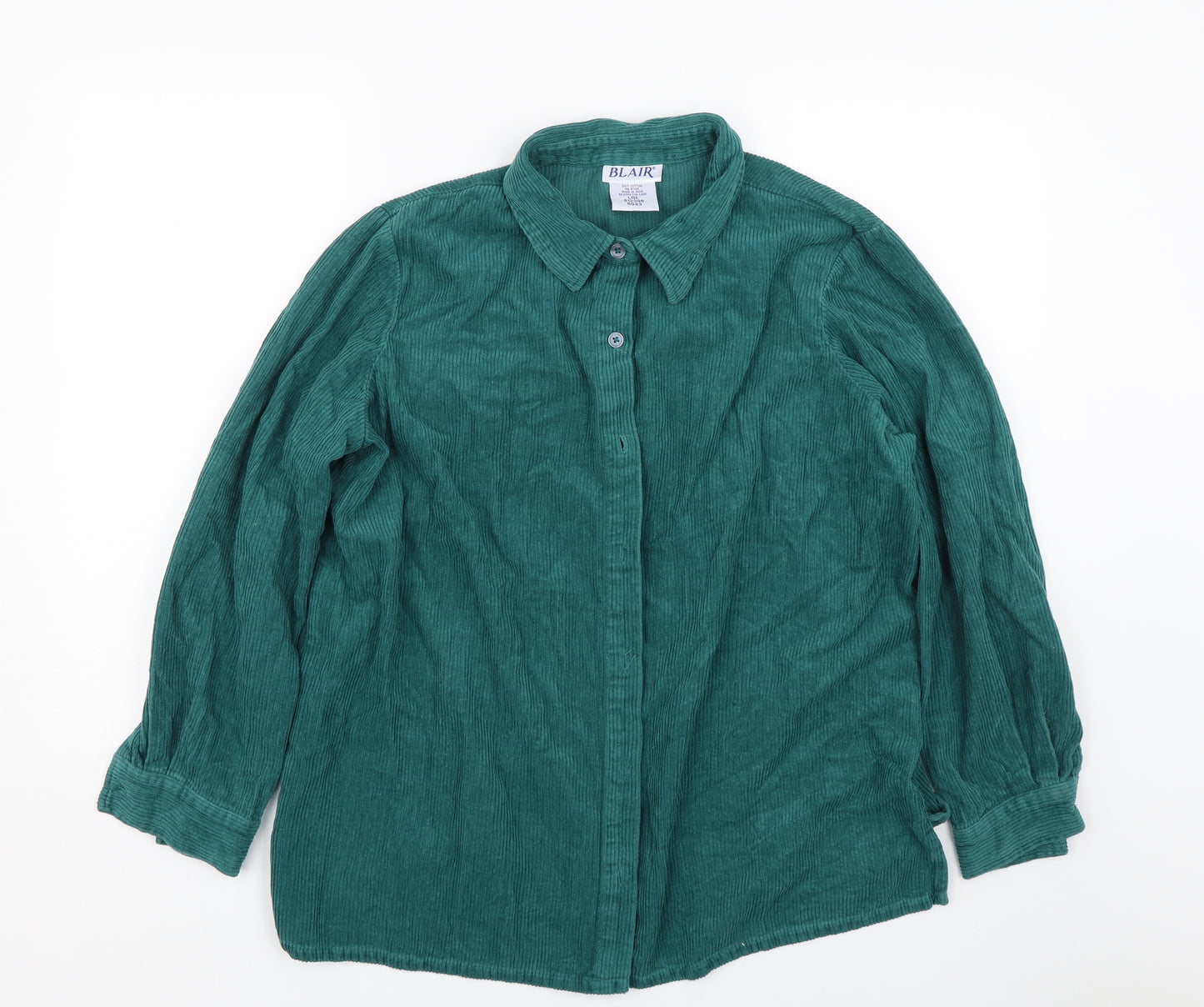 Blair Mens Blue  Corduroy  Button-Up Size L
