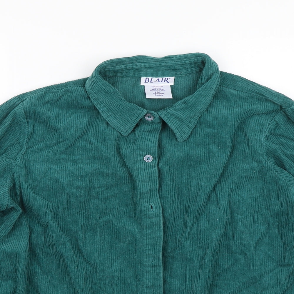 Blair Mens Blue  Corduroy  Button-Up Size L