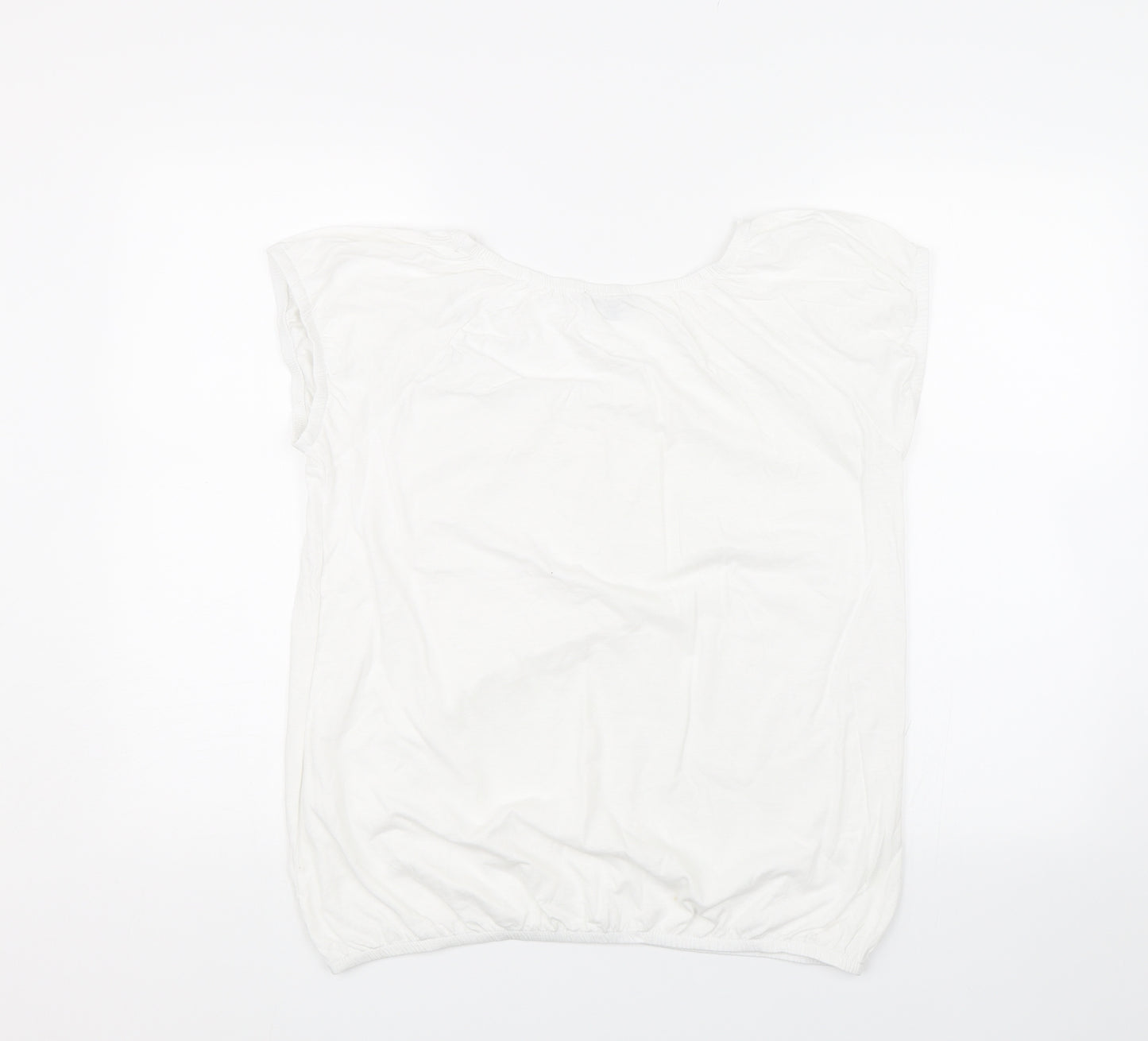 Papaya Womens White   Basic T-Shirt Size 16