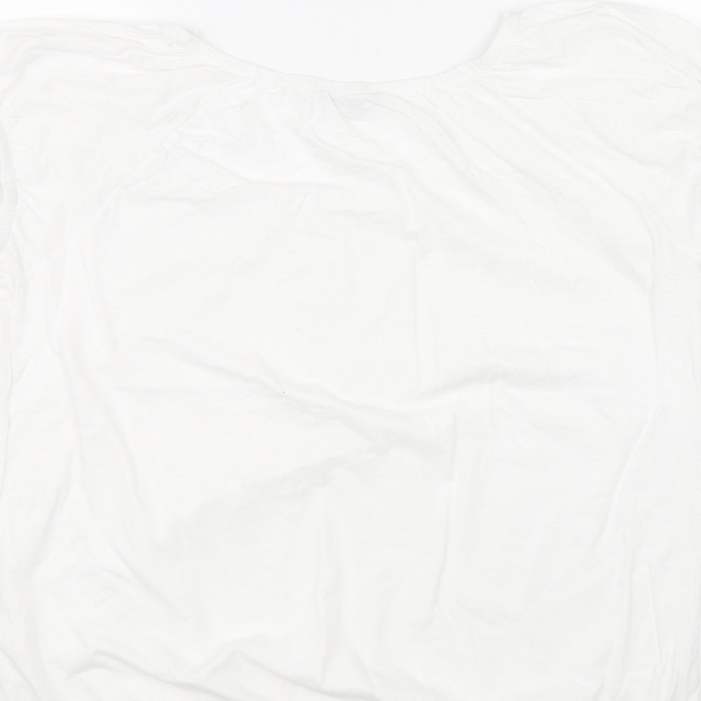 Papaya Womens White   Basic T-Shirt Size 16
