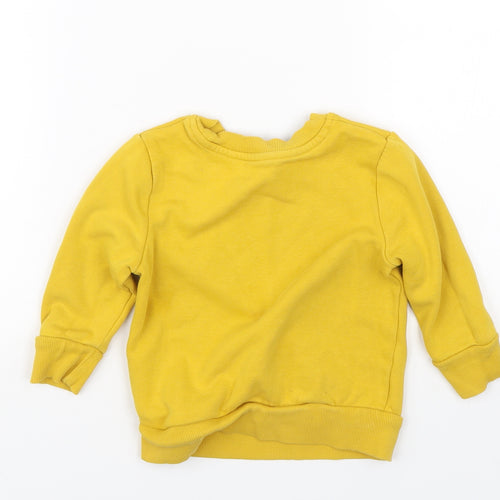 George Baby Yellow   Pullover Jumper Size 12-18 Months  - Diggers