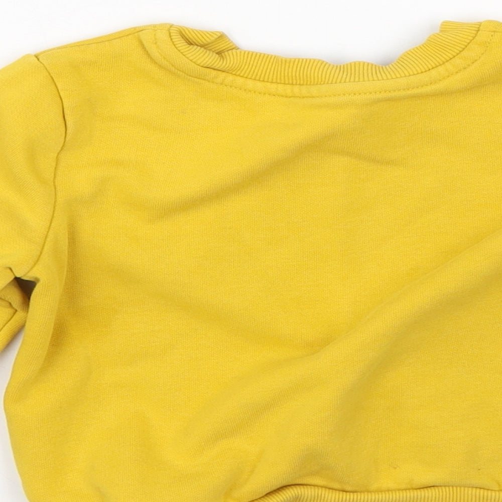 George Baby Yellow   Pullover Jumper Size 12-18 Months  - Diggers