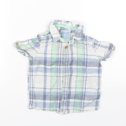 TU Boys Blue Check  Basic Button-Up Size 12-18 Months