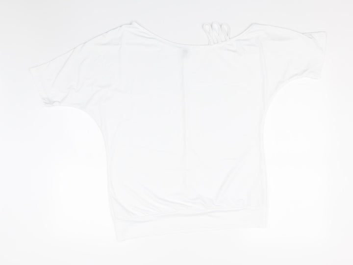 Blooming Jelly Womens White Basic T-Shirt Size M