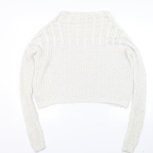 NEXT Womens White  Knit Pullover Jumper Size 8