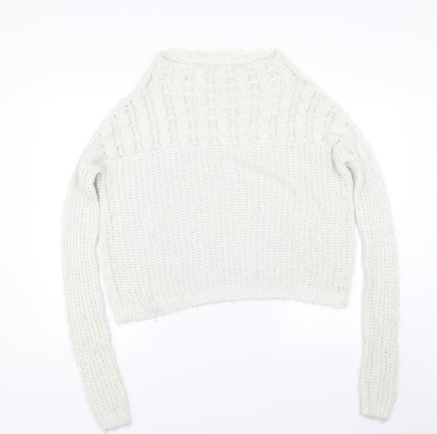 NEXT Womens White  Knit Pullover Jumper Size 8