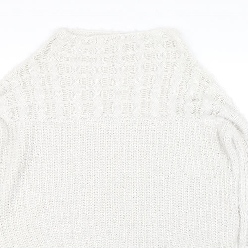 NEXT Womens White  Knit Pullover Jumper Size 8