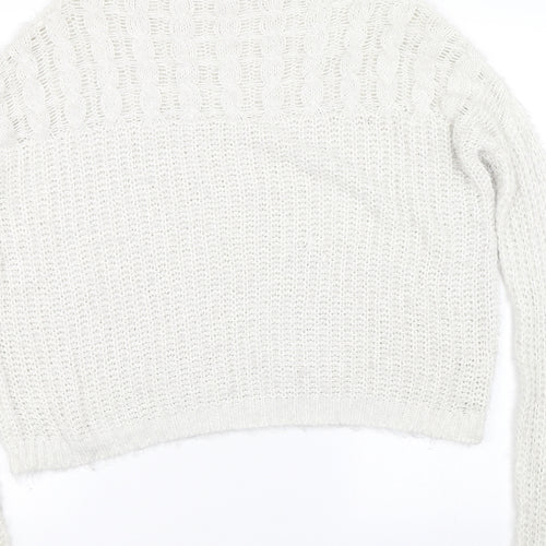 NEXT Womens White  Knit Pullover Jumper Size 8