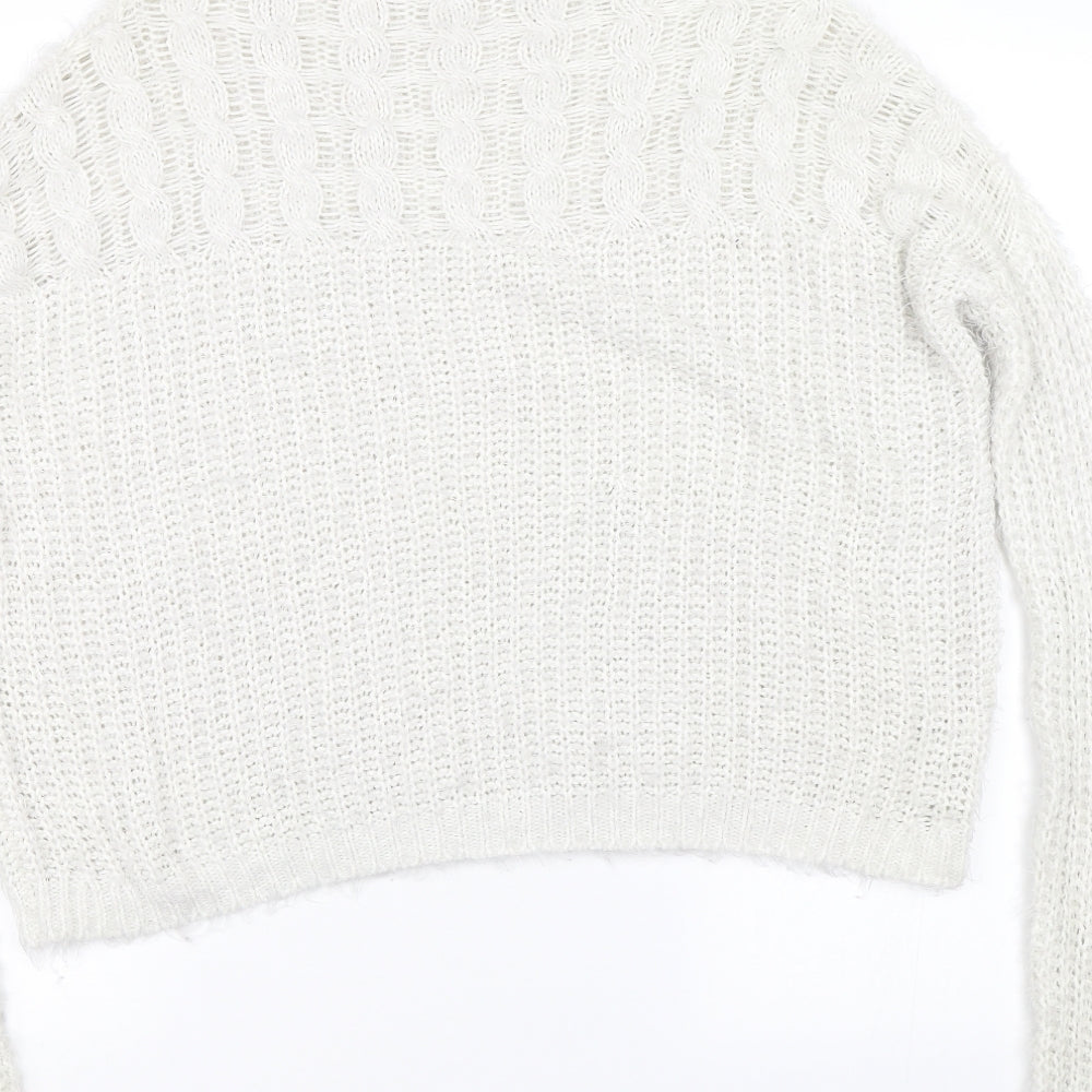 NEXT Womens White  Knit Pullover Jumper Size 8