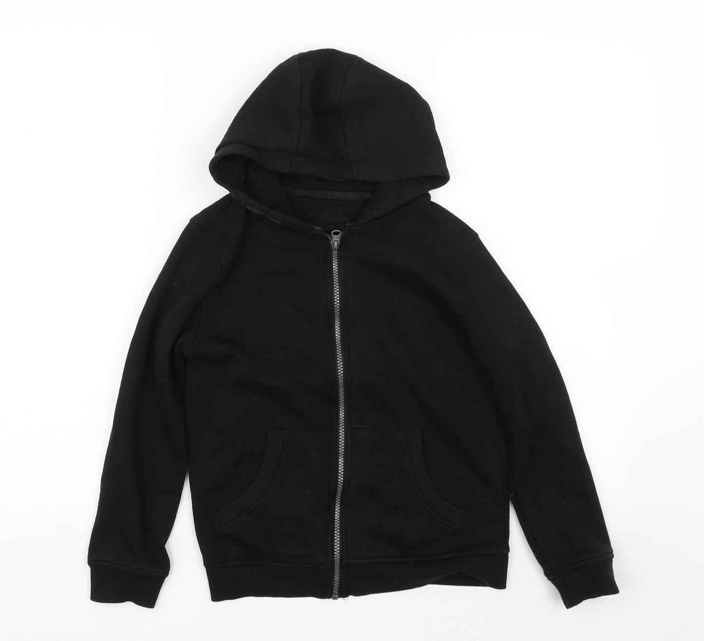 Primark Boys Black   Full Zip Hoodie Size 9-10 Years