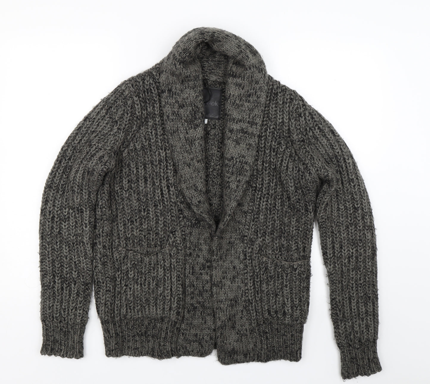 New Look Womens Grey  Knit Cardigan Jumper Size 8