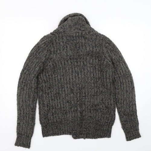 New Look Womens Grey  Knit Cardigan Jumper Size 8