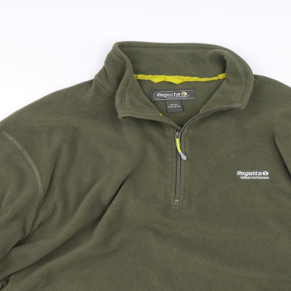 Regetta Mens Green  Fleece Pullover Sweatshirt Size 2XL