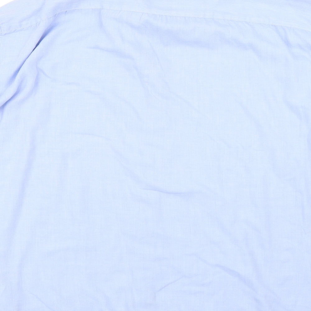 Taylor & Wright Mens Blue Herringbone   Dress Shirt Size L