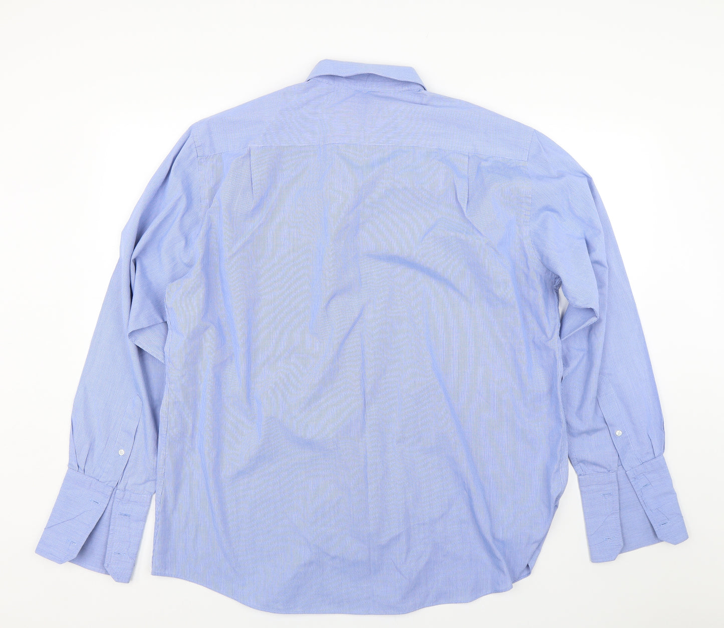 Thomas Nash Mens Blue    Dress Shirt Size L