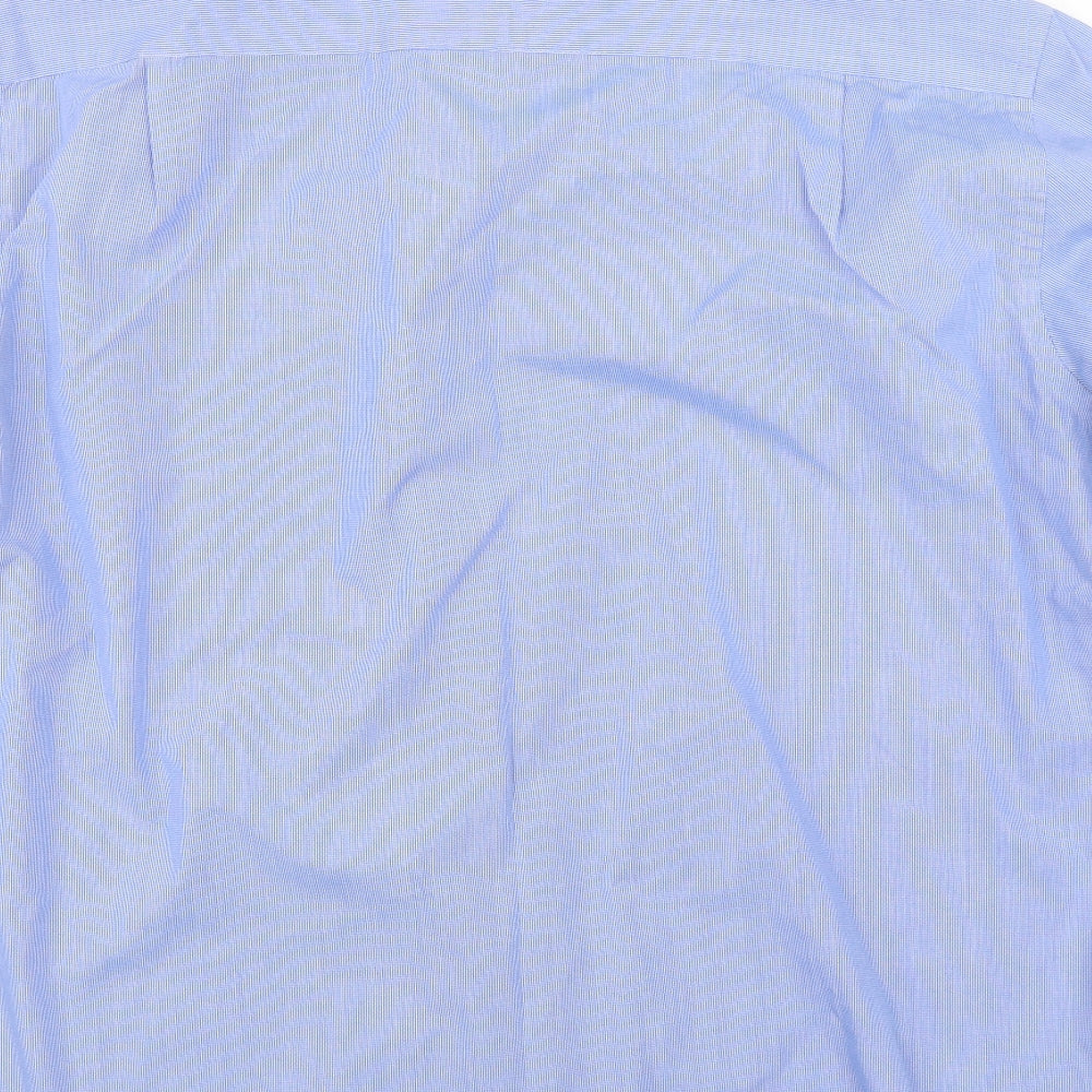 Thomas Nash Mens Blue    Dress Shirt Size L