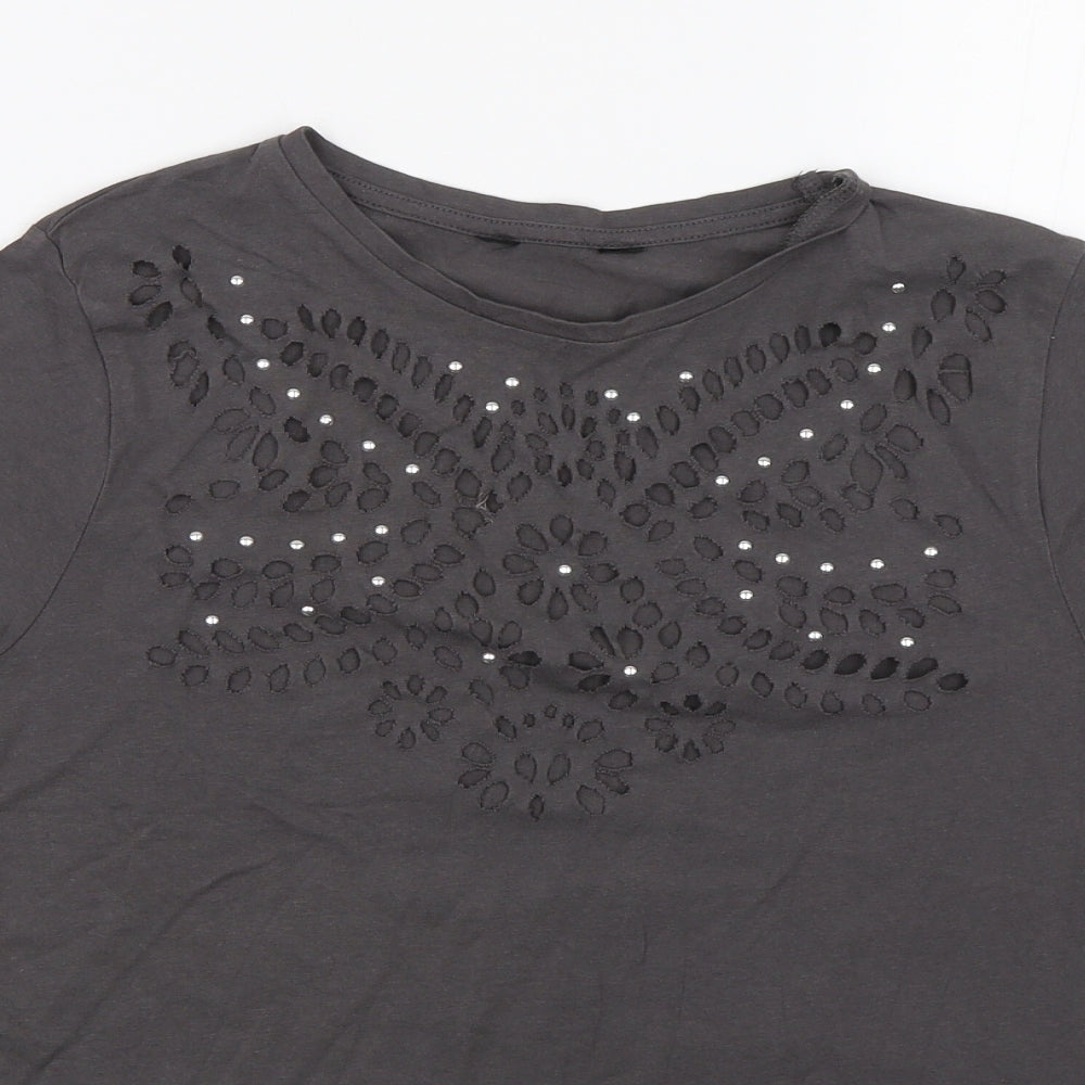 Preworn Womens Grey   Basic T-Shirt Size S