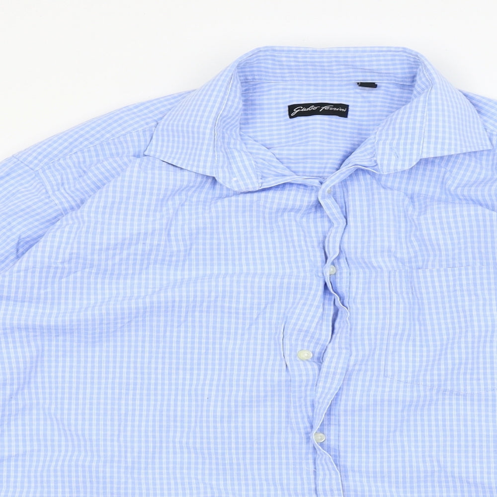 giulo ferrini Mens Blue    Dress Shirt Size M