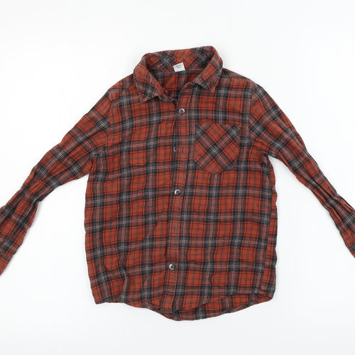 TU Boys Red Check  Basic Button-Up Size 8 Years