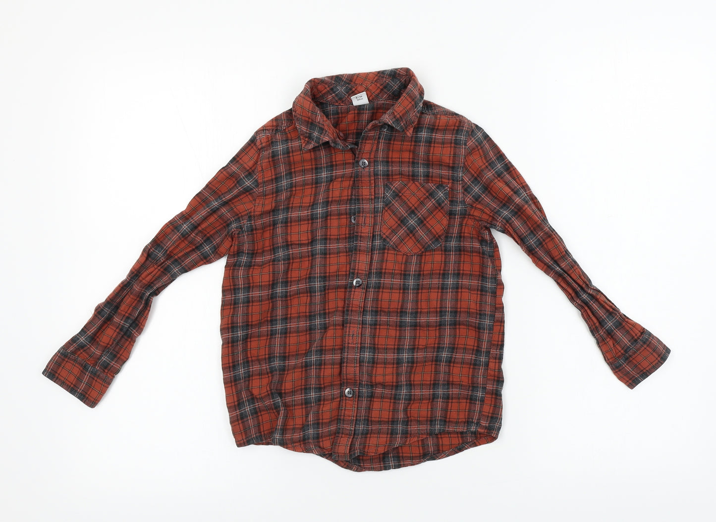 TU Boys Red Check  Basic Button-Up Size 8 Years