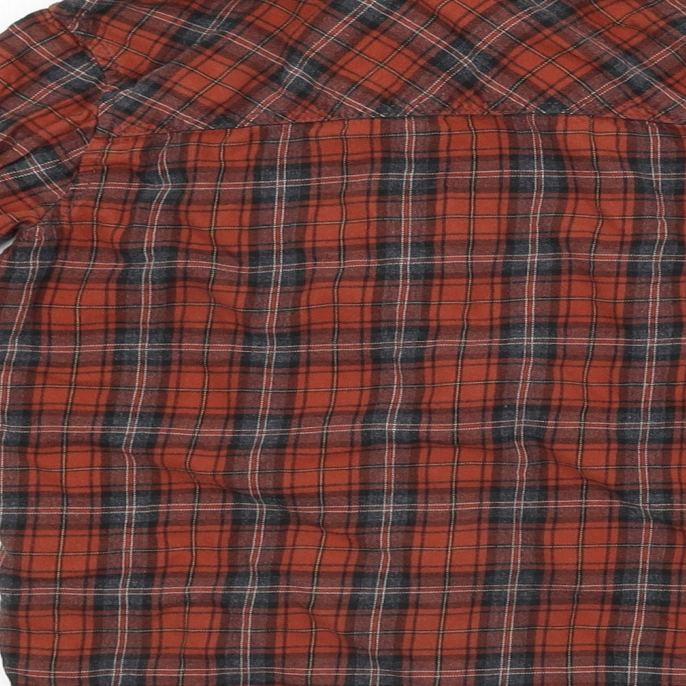 TU Boys Red Check  Basic Button-Up Size 8 Years