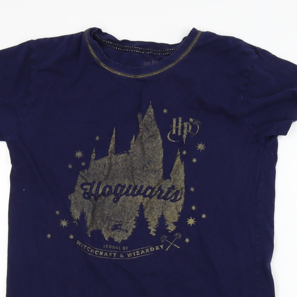 Harry Potter  Womens Blue   Basic T-Shirt Size XS