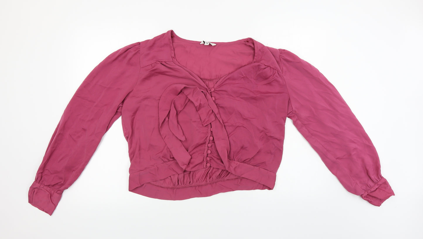 New Look  Womens Pink   Basic Blouse Size 14