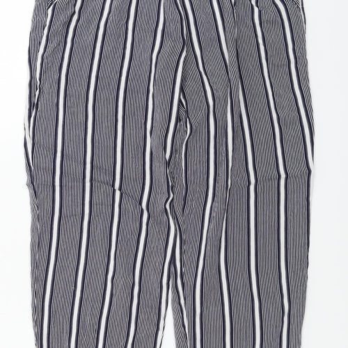 Atmosphere  Womens Black Striped  Trousers  Size 12 L22 in