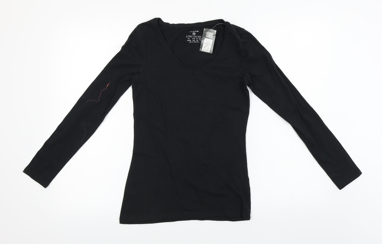 Primark Womens Black   Basic T-Shirt Size XS
