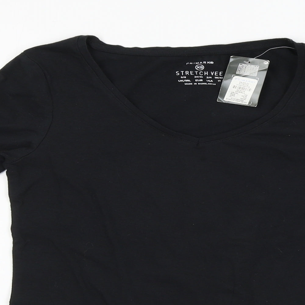 Primark Womens Black   Basic T-Shirt Size XS