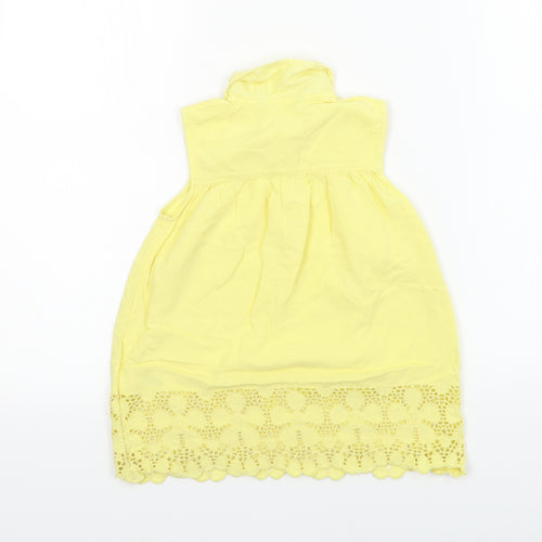 George  Girls Yellow   Basic T-Shirt Size 6-7 Years