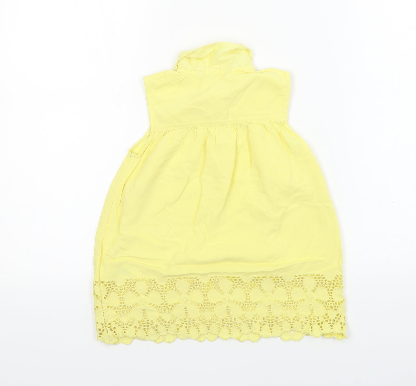 George  Girls Yellow   Basic T-Shirt Size 6-7 Years