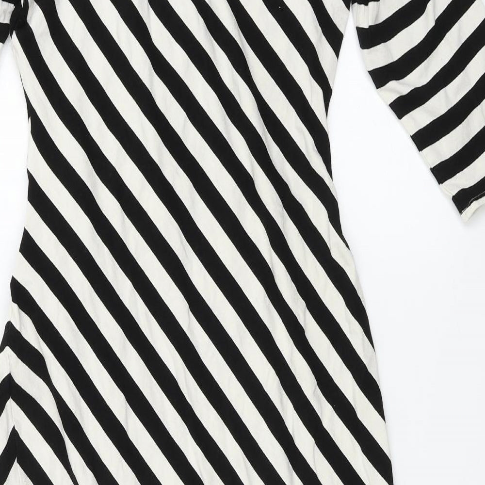 F&F  Womens White Striped  Bodycon  Size 16