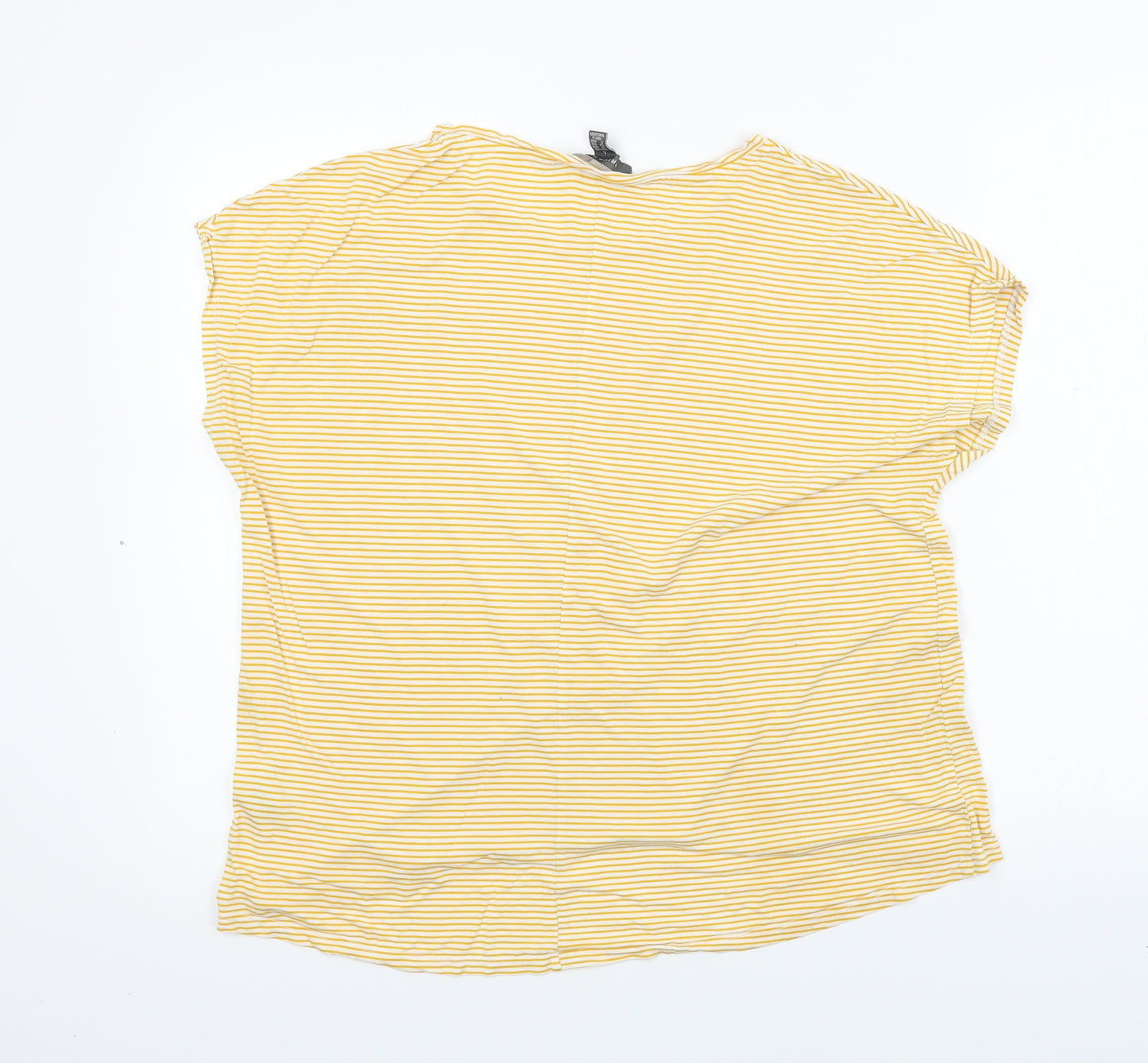 Primark  Womens Yellow Striped  Basic T-Shirt Size L