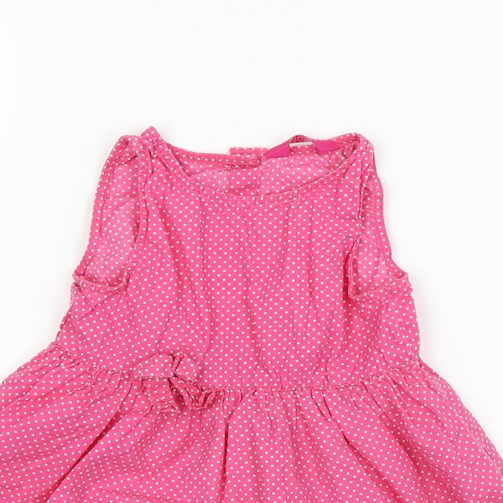 Young Dimension  Girls Pink Polka Dot  A-Line  Size 4-5 Years