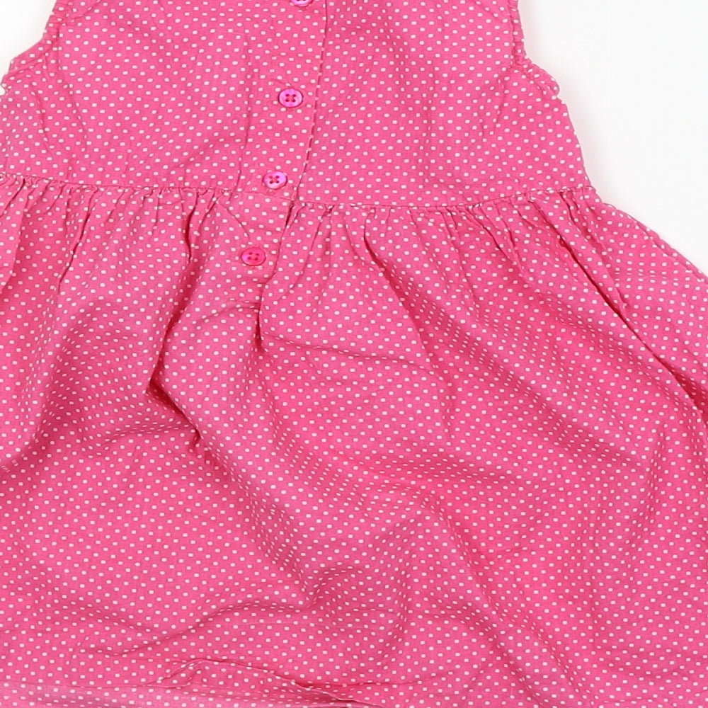 Young Dimension  Girls Pink Polka Dot  A-Line  Size 4-5 Years