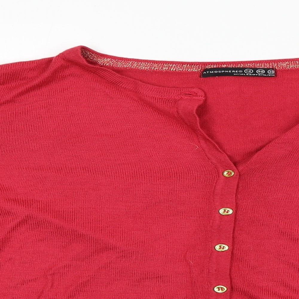 Atmosphere  Womens Red   Cardigan Jumper Size 12
