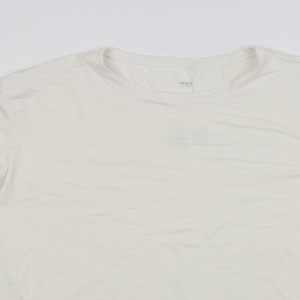 Marks and Spencer  Mens White    T-Shirt Size L
