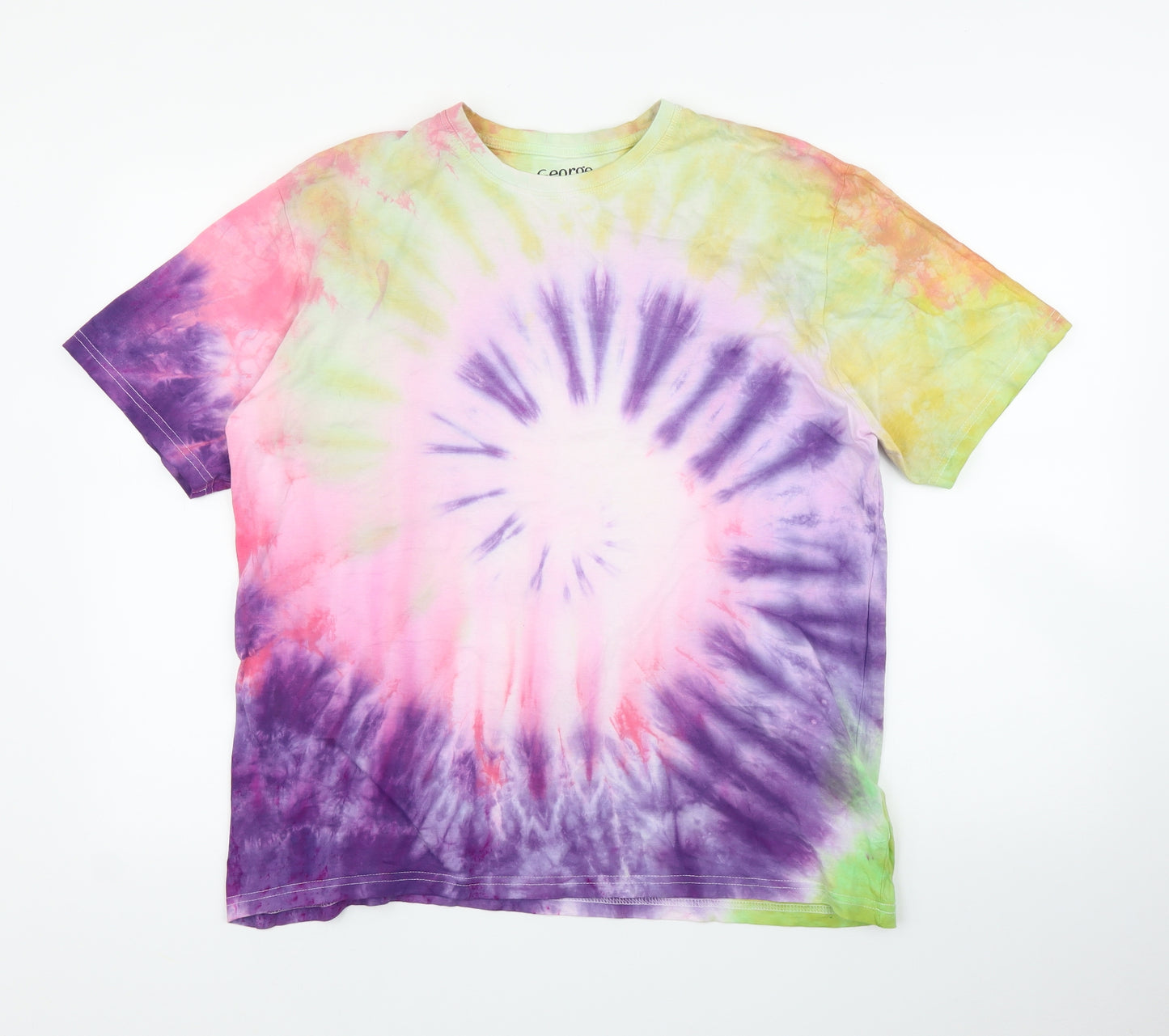 George Mens Multicoloured    T-Shirt Size L  - Tye-Die