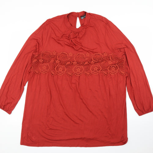 Body Flirt Womens Orange   Basic Blouse Size XL