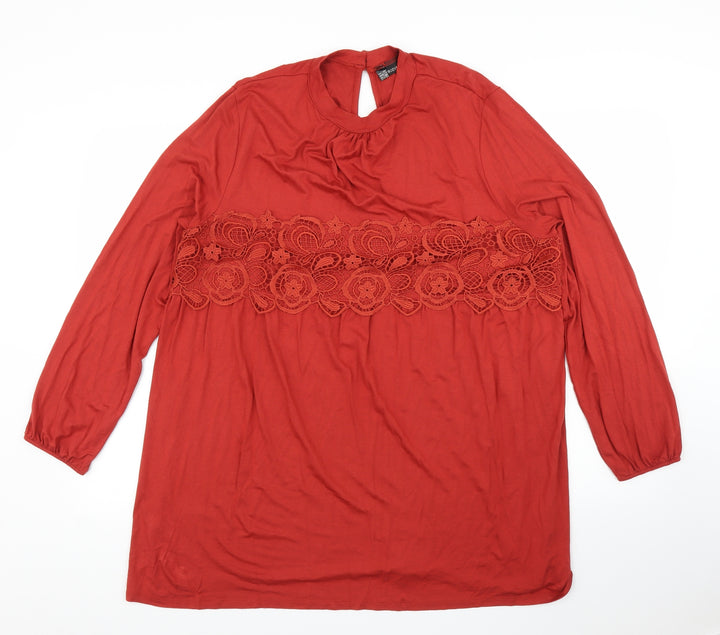 Body Flirt Womens Orange   Basic Blouse Size XL