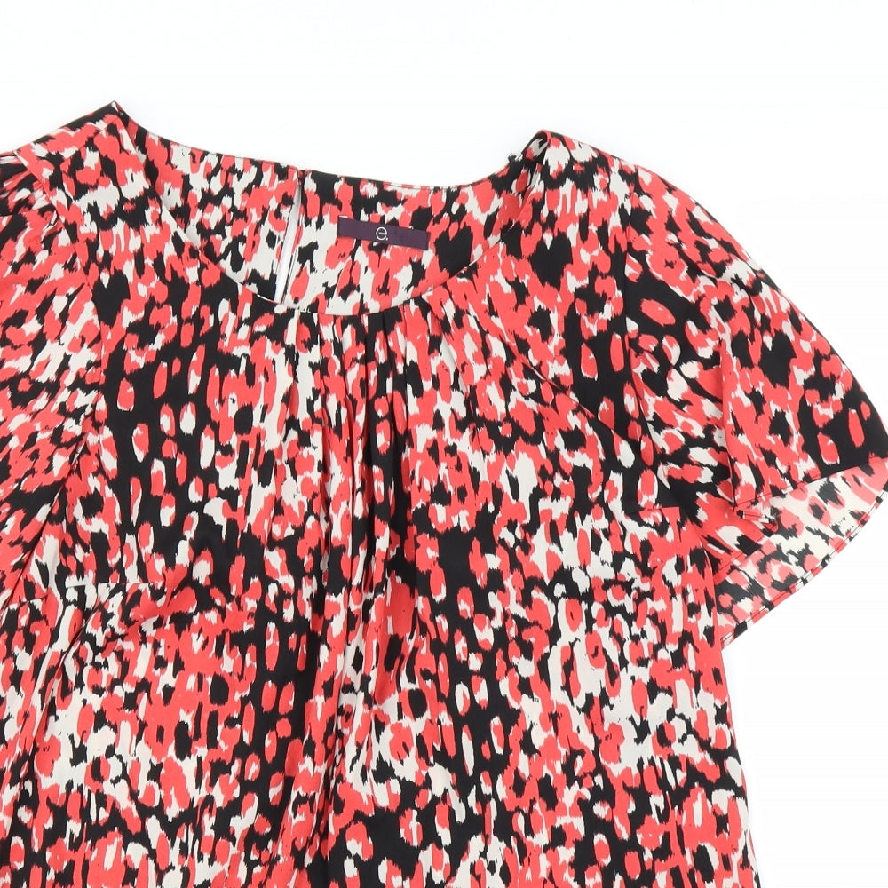 Evie Womens Red   Basic Blouse Size L