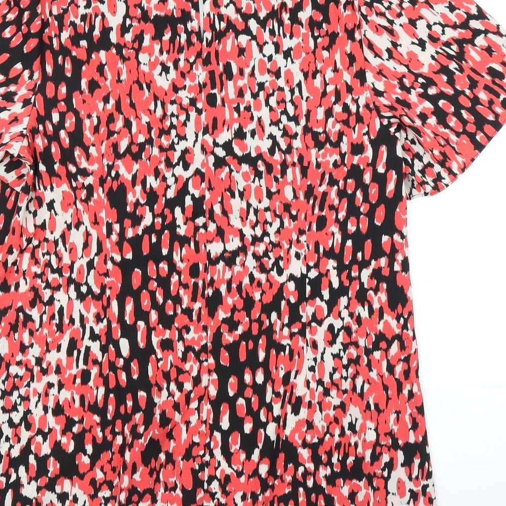 Evie Womens Red   Basic Blouse Size L