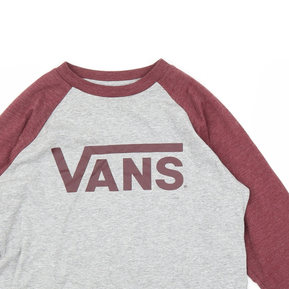 VANS Boys Grey   Basic T-Shirt Size L