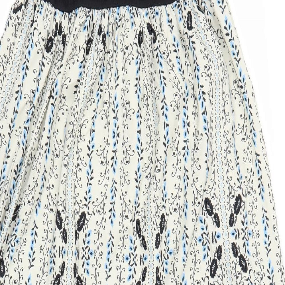 Preworn Womens Black Paisley  A-Line  Size M